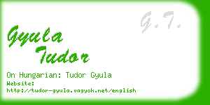 gyula tudor business card